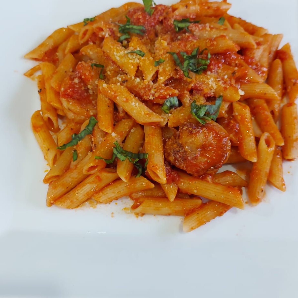 Pasta Arrabbiata at Sip On The Square